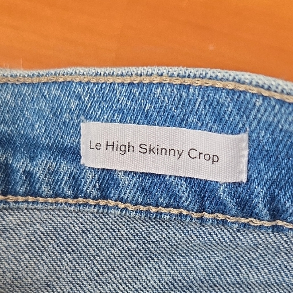 Frame Denim Women's Le High Skinny Crop Jeans Sz 25 Clarin Rips - Picture 4 of 9